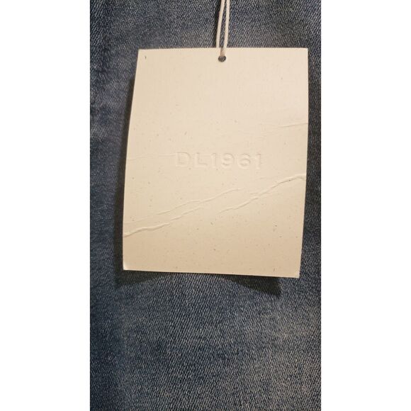 DL1961 Mara Straight High Rise Instasculpt Ankle-Dark Riviera Frayed Size18W NWT - Picture 3 of 9